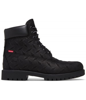 Ботинки Timberland Supreme x 6 Inch Premium Waterproof Boot Embossed Diamond Plate Black