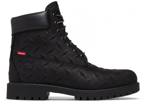 Ботинки Timberland Supreme x 6 Inch Premium Waterproof Boot Embossed Diamond Plate Black