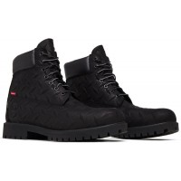 Ботинки Timberland Supreme x 6 Inch Premium Waterproof Boot Embossed Diamond Plate Black