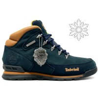 Полуботинки Timberland Euro Sprint 2 Hiker Green Blue Sand с мехом
