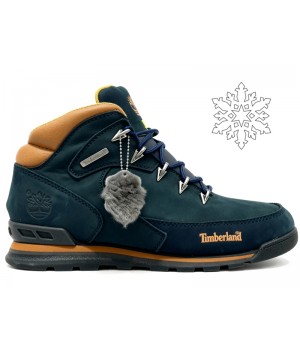 Полуботинки Timberland Euro Sprint 2 Hiker Green Blue Sand с мехом