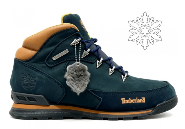 Полуботинки Timberland Euro Sprint 2 Hiker Green Blue Sand с мехом
