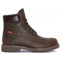Ботинки Timberland Supreme x 6 Inch Premium Waterproof Boot Embossed Diamond Plate Brown