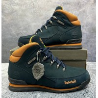 Полуботинки Timberland Euro Sprint 2 Hiker Green Blue Sand с мехом