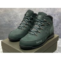 Полуботинки Timberland Euro Sprint 2 Hiker Deep Green Black с мехом