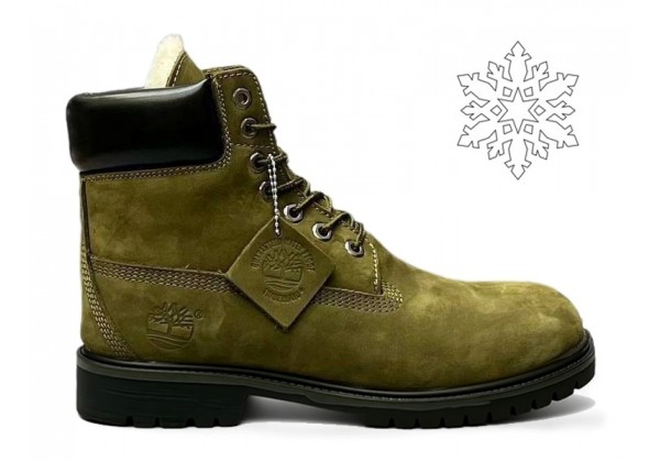 Ботинки Timberland 6 Inch Premium Waterproof Olive Nubuc
