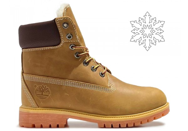 Ботинки Timberland 6 Inch Premium Waterproof Wheat Rust Brown Nubuc