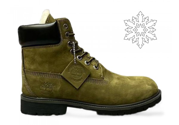 Ботинки Timberland 6 Inch Premium Waterproof Olive Nubuc