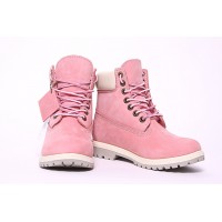 Timberland ботинки 10061 розовые зимние с мехом (36-41)