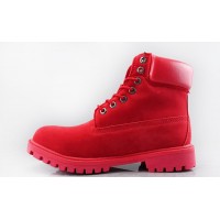 Timberland ботинки 10061 красные зимние с мехом (36-40)