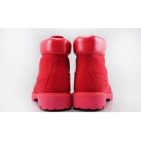 Timberland ботинки 10061 красные зимние с мехом (36-40)