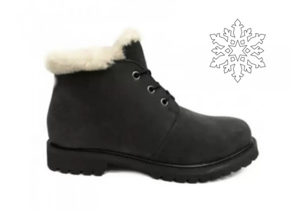 Timberland ботинки Heritage черные зимние с мехом (36-46) 