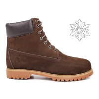 Timberland ботинки 10061 с мехом зимние коричневые (36-46) 