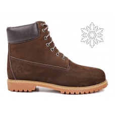 Timberland ботинки 10061 с мехом зимние коричневые (36-46) 