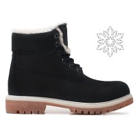 Timberland ботинки 18027 черные зимние с мехом (36-46)