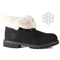 Timberland Roll-Top Black черные зимние с мехом