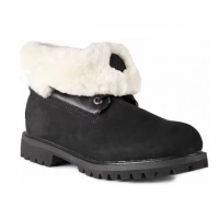 Timberland Roll-Top Black черные зимние с мехом