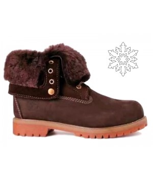 Женские Timberland Teddy Albina коричневые зимние с мехом (36-41)