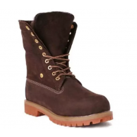 Женские Timberland Teddy Albina коричневые зимние с мехом (36-41)