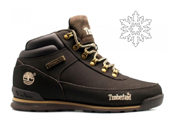 Зимние кроссовки Timberland Euro Sprint Brown коричневые