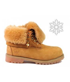 Ботинки Timberland Teddy Albina желтые зимние с мехом (36-41)