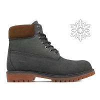 Ботинки Timberland 17061 Grey серые зимние