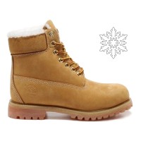 Timberland ботинки 10061 желтые зимние с мехом (36-46) 