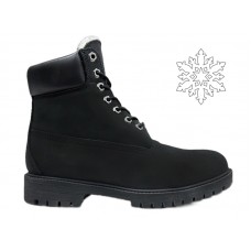 Timberland 6 Inch Premium Boot WP Black с белым мехом