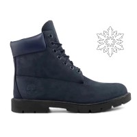 Ботинки Timberland 6 Inch Dark Blue с мехом