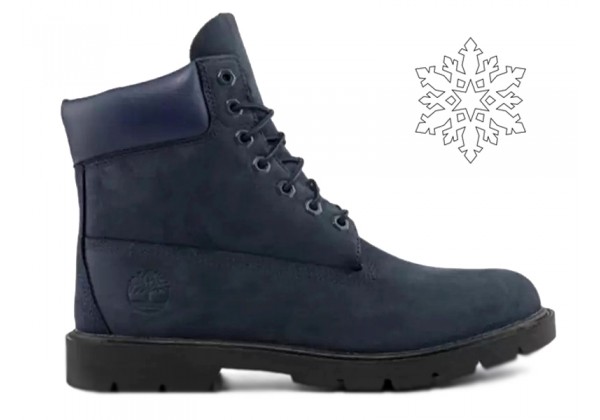 Ботинки Timberland 6 Inch Dark Blue с мехом