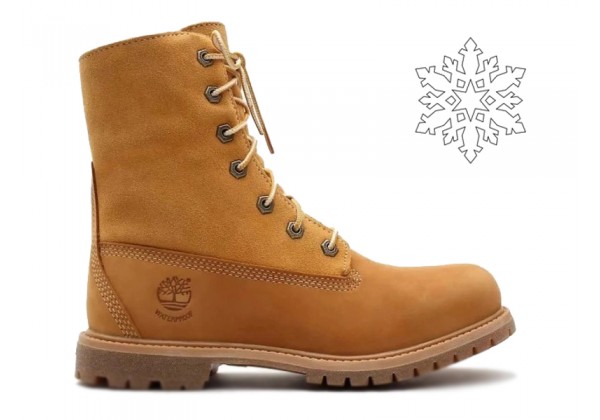 Ботинки Timberland Authentics Teddy Fleece WP Wheat Folddown Wide Boots (36-41) 