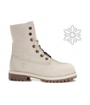 Timberland Teddy Fleece Fold-Down WP Ankle Boot Winter White Белые