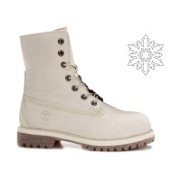 Timberland Teddy Fleece Fold-Down WP Ankle Boot Winter White Белые