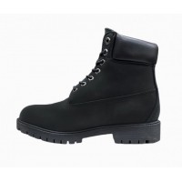 Timberland 6 Inch Premium Boot WP Black с белым мехом