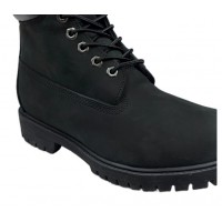 Timberland 6 Inch Premium Boot WP Black с белым мехом