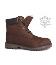 Timberland ботинки 10061 коричневые зимние с мехом (36-46)