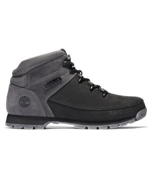 Timberland Euro Sprint Mid Hiker Mountain Boots Black Grey Nubuck