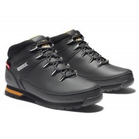 Timberland Euro Sprint Mid Hiker Mountain Boots Black Orange