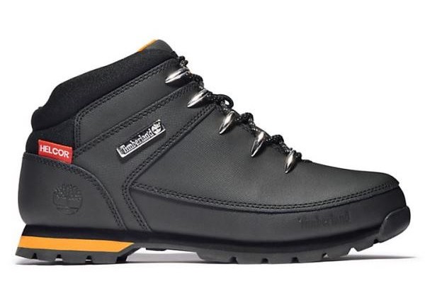 Timberland Euro Sprint Mid Hiker Mountain Boots Black Orange