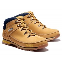 Timberland Euro Sprint Mid Hiker Mountain Boots Yellow Navy Blue