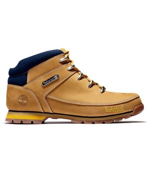 Timberland Euro Sprint Mid Hiker Mountain Boots Yellow Navy Blue