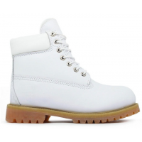 Ботинки Timberland 17061 White белые зимние с мехом