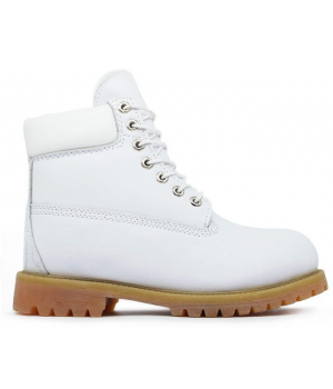 Ботинки Timberland 17061 White белые зимние с мехом