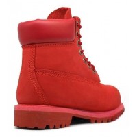 Timberland ботинки 10061 красные демисезонные женские (36-41)