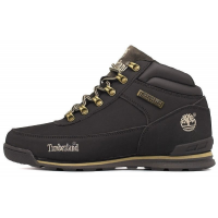 Timberland World Hiker Brown черные зимние с мехом