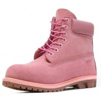 Ботинки Timberland 10061 Pink розовые демисезонные