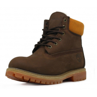 Ботинки Timberland 17061 Chocolate зимние с мехом