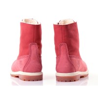 Ботинки Timberland Teddy Fleece Pink Coral с натуральным мехом