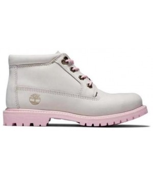 Timberland Women's Nellie Chukka Double Waterproof Boot White Pink