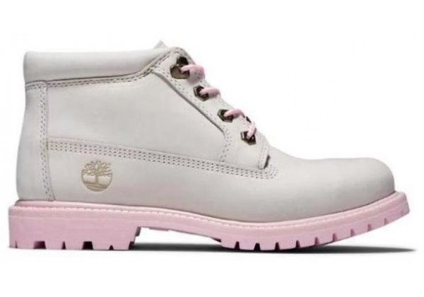 Timberland Women's Nellie Chukka Double Waterproof Boot White Pink